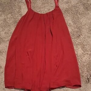 Elegant Red Sleeveless Top